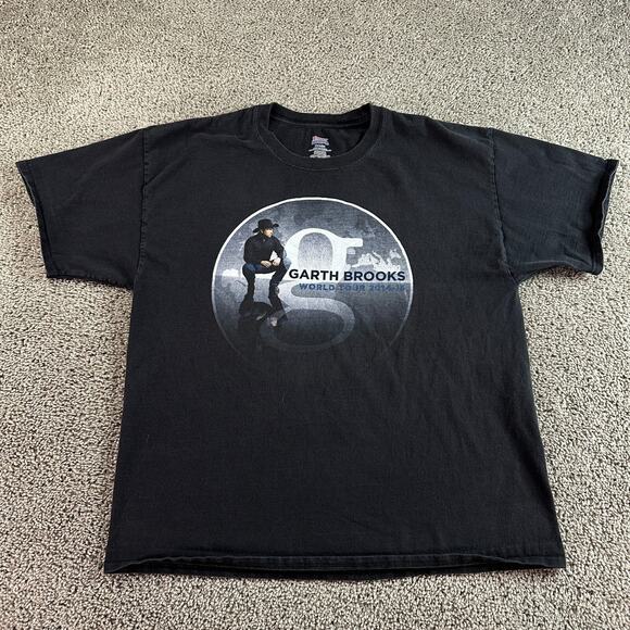 Garth Brooks World Tour Shirt Mens Extra Large Black 2014/2015 Concert Music - Picture 1 of 11